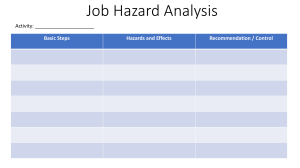 Job Hazard Analysis Form