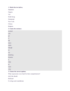 Language Learning Worksheet: Matching, Unscrambling, Comprehension