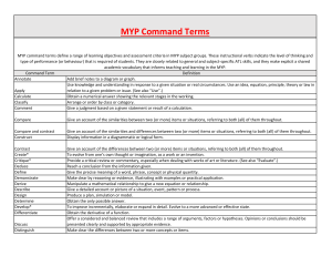 MYP Command Terms: Definitions & Guide