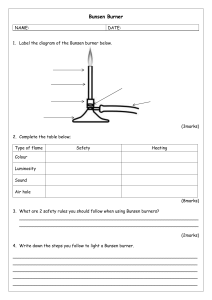 Bunsen Burner Worksheet: Labeling, Safety, and Lighting