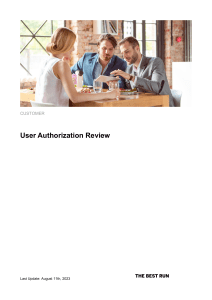 SAP User Authorization Review Report