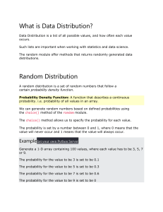 Data Distribution and Random Numbers in Python