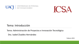 Administración de Proyectos e Innovación Tecnológica