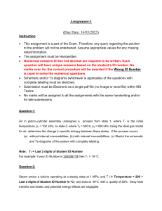 Thermodynamics Assignment: Entropy, Turbines, and Ideal Gases