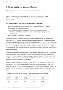 Diseño y vida útil de tuberías PE: Factores clave