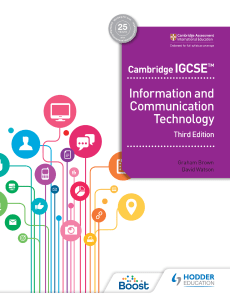 Cambridge IGCSE ICT Textbook: Information & Communication Technology