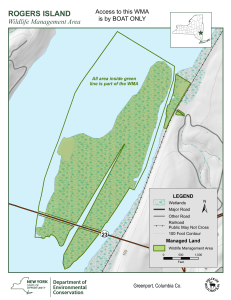 Rogers Island WMA Map: Columbia County, NY