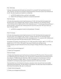 Pre-eclampsia Case Study: HELLP Syndrome Management