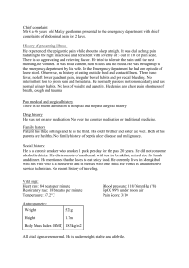 Acute Appendicitis Case Report: Patient S