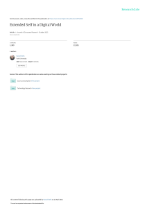 Extended Self in a Digital World: Identity Online