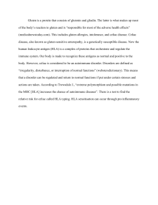 Gluten, Celiac Disease, and HLA: An Overview