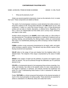 Elements & Principles of Art Worksheet