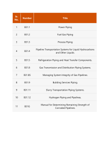 B31 Piping Standards Table