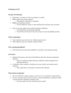 Business Strategy & Positioning
