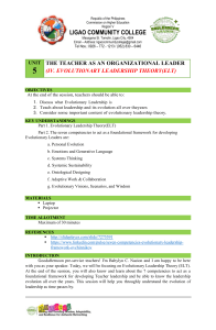 Evolutionary Leadership Theory Presentation