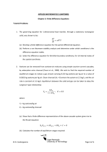 Finite Difference Equations Tutorial: Heat Transfer & Adsorption