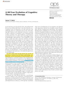Cognitive Theory & Therapy: A 60-Year Evolution by Aaron T. Beck