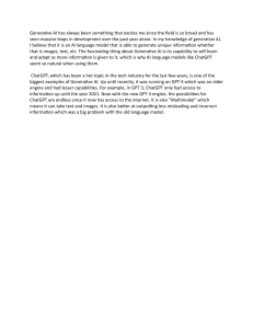 Generative AI and ChatGPT Evolution