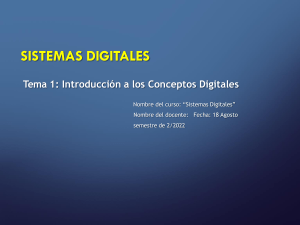 Sistemas Digitales: Introducción a Conceptos Digitales