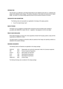 Piping Design Report Addendum: Custom Flange Design