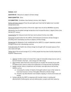 Climate Change Adaptation: UNDP Resolution Draft