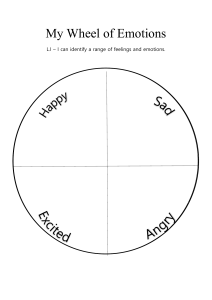 My Wheel of Emotions Worksheet