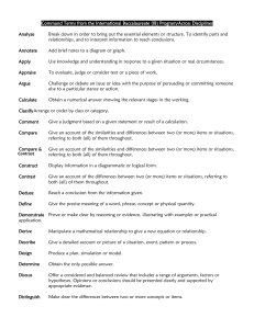 IB Command Terms: Definitions & Explanations