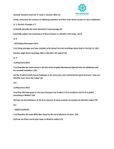 O' Level Islamic Studies Worksheet: Quran, Prophet Muhammad