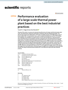 Thermal Power Plant Performance Evaluation