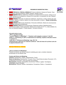 Resumen de Marketing Final: Producto, Precio, Promoción