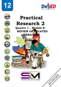 Practical Research 2 Module: Review of Related Literature