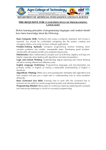Programming Languages Prerequisites