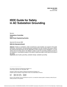 IEEE Guide: Safety in AC Substation Grounding