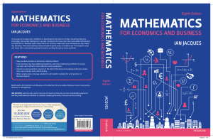 Mathematics for Economics and Business Textbook