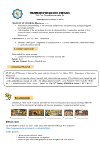 MAPEH-9 Arts Learning Plan: Western Classical Arts