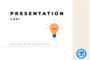 CAPI Presentation: Data Collection & Analysis with KoboToolbox