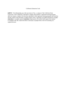California Education Code: Nursing Program Requirements